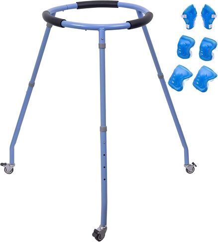 Roller Skate Trainer,Includes a Pair of Skating Protective Gear,Skating Learning Aid & Support with Adjustable Height for Boys or Girls,Learn Balance on Inline Skates for Beginners,Blue in Kuwait