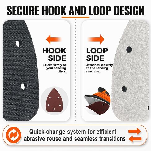 5 Pack Mouse Detail Sanding Interface Pads, Hook and Loop Mouse Shaped Sanding Cushion Buffer Backing Pad, 5-Hole Soft Density EVA Foam Interface Pad for Detail Sander Woodworking in Kuwait