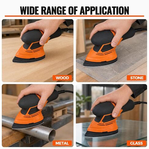 5 Pack Mouse Detail Sanding Interface Pads, Hook and Loop Mouse Shaped Sanding Cushion Buffer Backing Pad, 5-Hole Soft Density EVA Foam Interface Pad for Detail Sander Woodworking in Kuwait