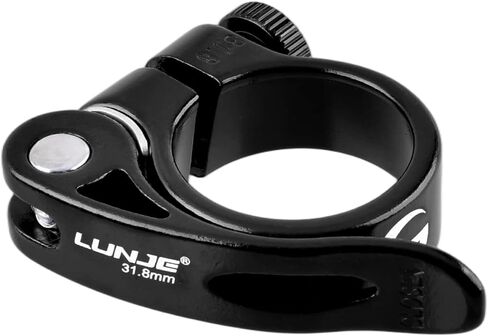 YAPJEB Bike Seat Post Clamp, Bicycle Seatpost Collar with Aluminium Alloy, Seat Tube Clip for Mountain, Road, DH, MTB Bikes Gear(Black, 28.6mm) in Kuwait