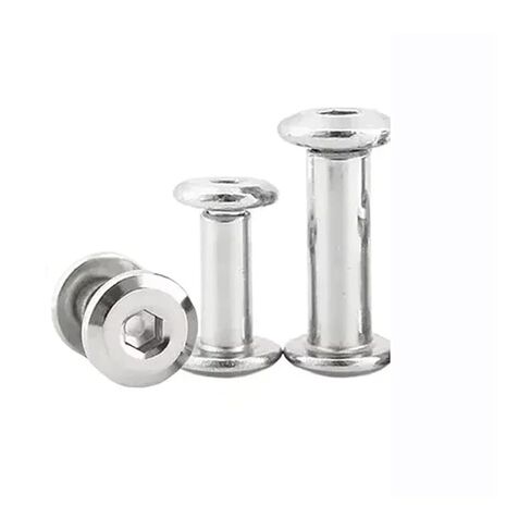 M3 M4 M5 M6 M8 M10 304 Stainless Steel Flat Hex Hexagon Socket Head Furniture Rivet Connector Insert Joint Sleeve Cap Nut(M4x6x5 x 10set) in Kuwait