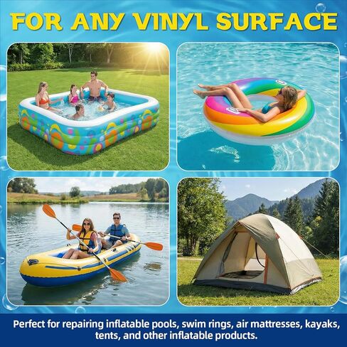 Bondtech Air Mattress Patch Kit, Pool LinerRepair Kit, Inflatable Patch Repair Kit for Above Pool, Air Bed, Bounce House, Hot Tub, Inflatables, Tent and More (60ml) in Kuwait