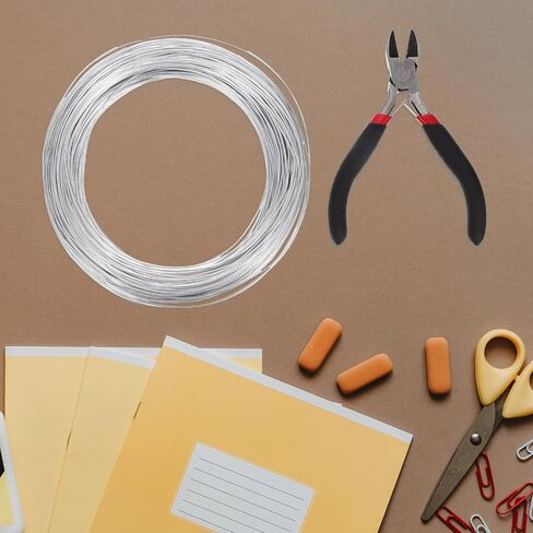 OSALADI 1 Roll Bendable Aluminum Wire 1mm Thick 50 Meters Long with Pliers Silver Metal Wire for Doll Making and Jewelry Crafts Good Toughness for Sculpting in Kuwait