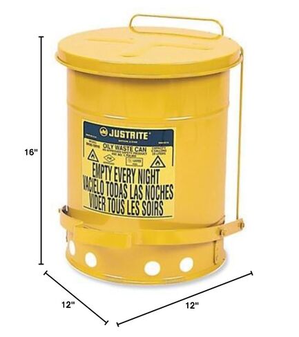 6 GALLON YELLOW OILY WASTE CAN in Kuwait