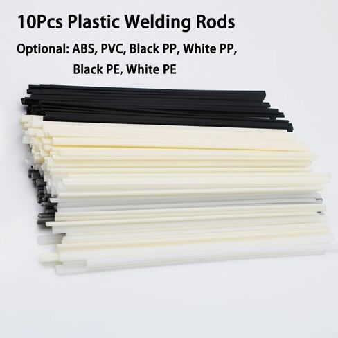 10 قطع من قضبان اللحام البلاستيكية مقاس 9.84 بوصة لإصلاح مصد الصدمات من مادة ABS PP PVC PE للسيارة والدراجة النارية وخزان الأنابيب ومستلزمات لحام الحياة اليومية والاستخدام العملي in Kuwait