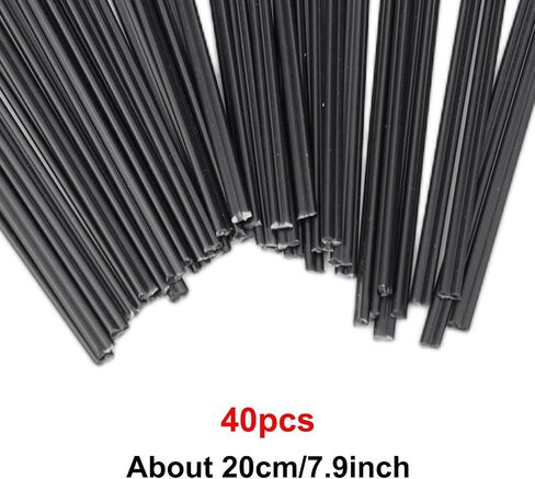 40 Pcs Black PP Welding Rods 200Mm For Car Bumper Motorcycle Inner Water Tank Pipe Repair Acid Alkali Resistant High Strength Material in Kuwait