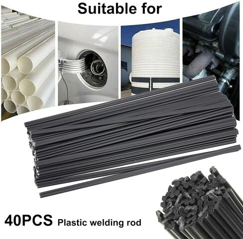 40 Pcs Black PP Welding Rods 200Mm For Car Bumper Motorcycle Inner Water Tank Pipe Repair Acid Alkali Resistant High Strength Material in Kuwait