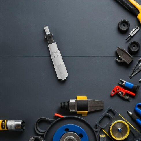 Yardwe Micrometer Head 0-25mm Screw Thread Bore Micrometer Inside Dimensions and Fine Mechanical Parts with Aluminum Alloy Body and Easy to Read Markings, for Workshop Machining in Kuwait
