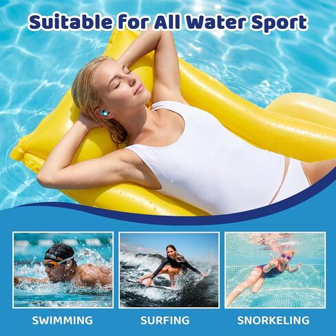 18 Packs Swimming Nose Clip Ear Plugs,Reusable Silicone Nose Plugs with Ear Plugs for Adults and Kids, Multi-Layer Waterproofing,Multi-Color,for Pool,Diving,with Storage Box in Kuwait
