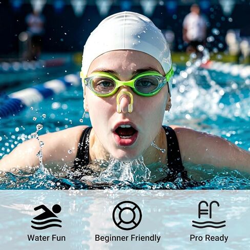 6 Pack Nose Plugs for Swimming – Soft Silicone Swim Nose Clips with Storage Box, Waterproof Swimming Nose Plugs for Kids & Adults, Multi Color (White, Green, Black, Pink, Yellow, Blue) in Kuwait