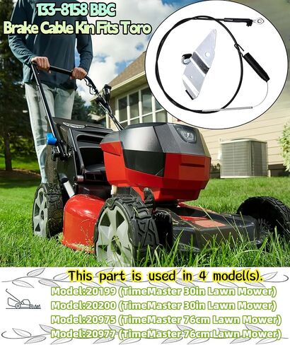 طقم كابل فرامل شفرة fascinatte 133-8158 مع دعامة، يناسب جزازات Toro مقاس 30 بوصة | مجموعة بديلة كاملة، دعامة تثبيت محاذية مسبقًا، غمد متين مقاوم للاهتراء، تحكم ثابت في قابض الشفرة in Kuwait