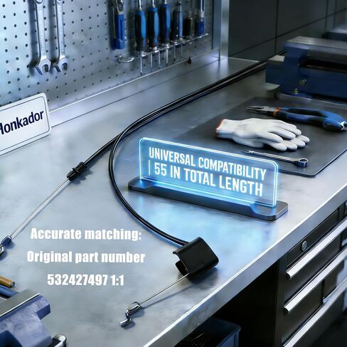 كابل التحكم في المنطقة 532427497، يستبدل Husqvarna AYP 7021 RC 7021 RH 2009-2012 Craftsman Poulan 197740 532197740 427497 جزازة العشب، عبوة واحدة in Kuwait