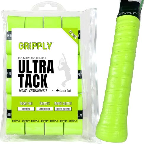 Ultra Tack Premium Overgrips, Tacky and Comfortable Racket Grip Tape for Tennis, Pickleball & Padel Rackets, Sweat-absorbant Racquet and Paddle Handle Tape for Control in Kuwait