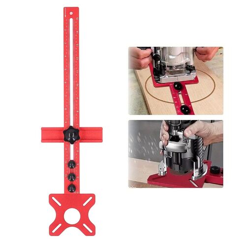 Router Milling Bracket Router Groove Bracket Circle Guide 3 Module Aluminum Alloy Base 445mm Imperial Scale 85-365mm Circle Milling Radius for Woodworking in Kuwait