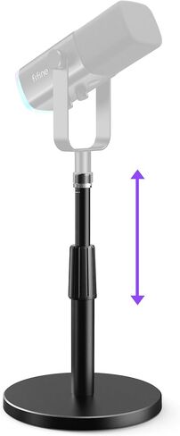 FIFINE Desktop Microphone Stand, Heavy-Duty Metal Adjustable Table Mic Stand with 5/8" Male to 3/8" Female Screw Adapter, 4 Non-Slip Pads Compatible with Microphones for Recording, Streaming-BS1 in Kuwait