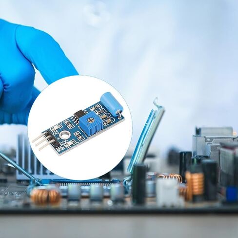 10 قطع من وحدة استشعار الاهتزاز من النوع المغلق عادة مع تشغيل الإنذار والإخراج الرقمي لإنذار السرقة وتطبيقات السيارات الذكية، مادة بلاستيكية لون أزرق in Kuwait