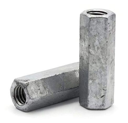 Coupling Nut Hot Dipped Galvanized - 1/2"-13 (11/16" F x 1-3/4" L) - Qty-25 in Kuwait