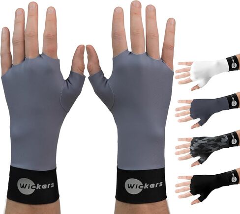 Wickers Fingerless Athletic Gloves Liners - Lacrosse Glove Liner, Ski Gloves Snow Sports Thin Thermal Liner for Hockey - Pair in Kuwait