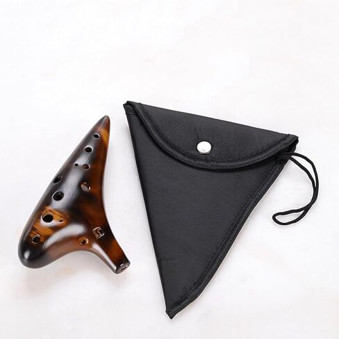 lasenersm 4 Pieces Ocarina Case Bag Pouch 12 Hole Ocarina Carrying Case Bags Triangle Ocarinas Protective Bags Ocarinas Organizer Bag, Black in Kuwait