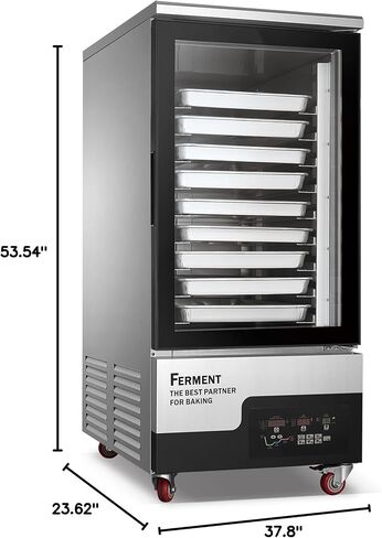 Kolice Commercial 10-Tray Dough Baking Bread Proofer, 23.62''x15.75'' trays size Refrigerated Fermentation Cabinet, Integrated Freezing,Keep Fresh and Fermentation, Temperature: -15℃ to 50 ℃ in Kuwait