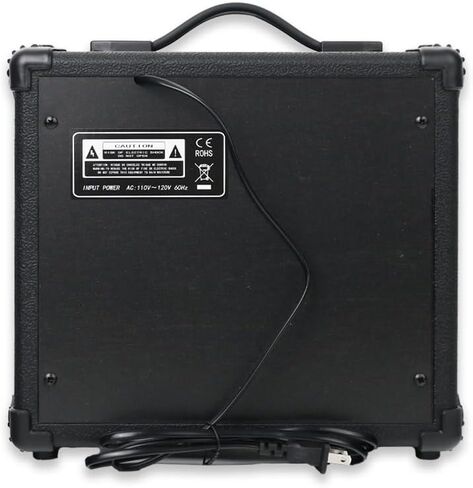 Electric Bass Amplifier 20w amp Black Color Multi Band Treble Middle bass mp3 Headphone Jack Portable for Starter Beginner Practice Travel bass Amp noiseless Cable Picks and Adapter with in Kuwait