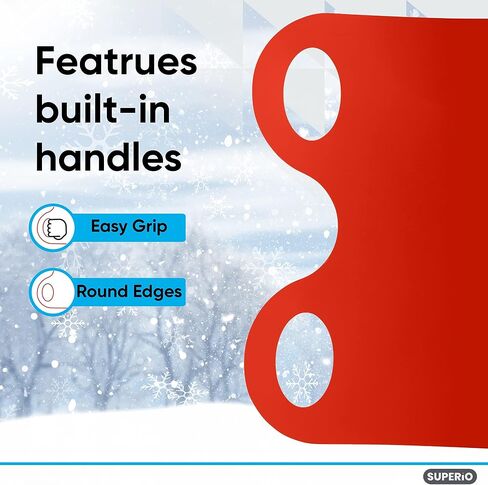 Superio Snow Slider Mat, Flexible Snow Sled Flying Carpet, Roll up Sleds for Kids 36" Lightweight Portable Plastic Snowboard Sled (Red), 4 Pack in Kuwait