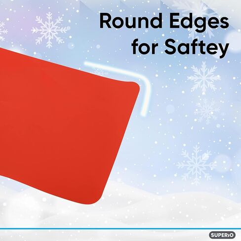 Superio Snow Slider Mat, Flexible Snow Sled Flying Carpet, Roll up Sleds for Kids 36" Lightweight Portable Plastic Snowboard Sled (Red), 4 Pack in Kuwait