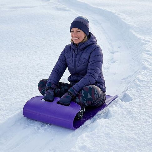 1 Pack Outdoor Snow Sliding Mat, Grass Sand Slider Pad, PE Material Low Temperature Resistant, Portable Roll-Up Sledding Sheet, Lightweight Sliding Board for Snow Grass Sand, Fun Gift in Kuwait
