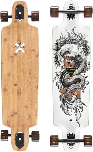 لوح تزلج طويل كامل من Arbor Bamboo Dropcruiser K Darmaeva مقاس 38 بوصة - لوح طراد مزدوج مع شاحنات باريس 180 مم، وعجلات Easyrider مقاس 69 مم 78A، ومحامل ABEC 7 - النحت والتنقل والركوب الحر in Kuwait