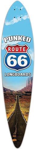 Yocaher Route 66 Series Skateboard Longboard Pintail Deck فقط - الجري in Saudi Arabia