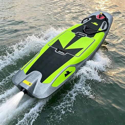لوح ركوب الأمواج الكهربائي 12 كيلو وات للبالغين، IP 67 Water Jet Long Surf Board بمحرك، سرعة قابلة للتعديل 22-34 ميل في الساعة، عمر بطارية طويل 55-100 دقيقة، يتم الشحن من الولايات المتحدة in Kuwait