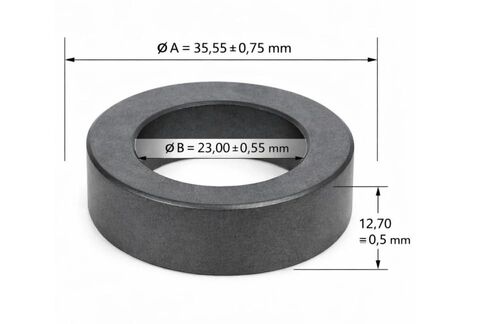 Fair-Rite FT-140-43 | FT140-43 Ferrite Toroid Core, HF Choke, EMS, EMC Suppression Cable (2 Pack) in Kuwait