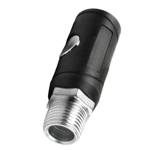 K7241 وصلة توصيل هواء آمنة للضاغط - لاستبدال ملحقات أدوات الهواء Rapidair K7241-4Pack - وصلة هواء لإطلاق زر الضغط - هيكل 1/4 بوصة 1/2 بوصة MNPT 190 PSI 4 حزم على الطراز الصناعي in Kuwait