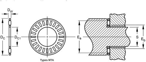 5Pcs TC1828 NTA 1828 Bearings NTA1828 + TRA Inch Thrust Needle Roller Bearing with Two TRA1828 Washers 28.58x44.5x1.9837 mm in Saudi Arabia