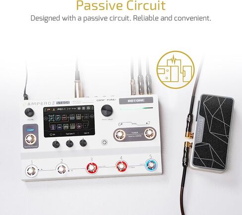 Hotone Ampero II Press + 3 Patch Cables Bundle Passive Switching/Expression Pedal in Kuwait