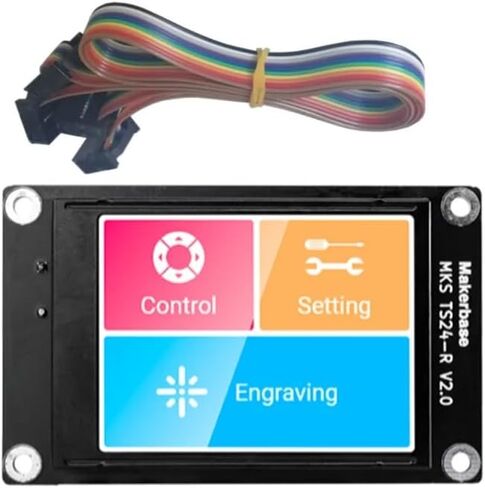 Makerbase MKS DLC32 V2.1 32 بت وحدة تحكم اللوحة الأم غير المتصلة بالإنترنت مع شاشة لمس WiFi TFT TS24/TS35-R لآلة النقش بالليزر (TS24R) in Kuwait