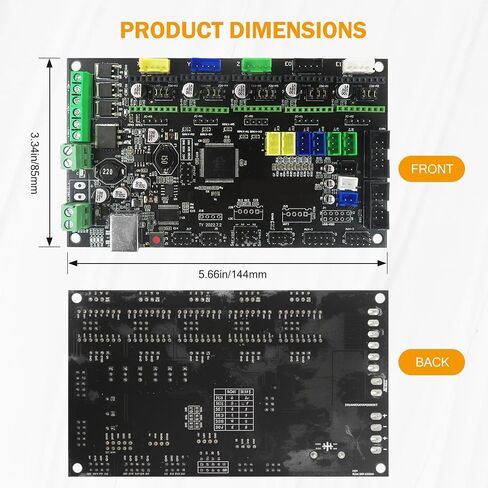 Controller Board Compatible with MKS Gen V1.4 Mega 2560 3D Printer, Fits for A4988 DRV8825 TMC2208 TMC2130 in Kuwait
