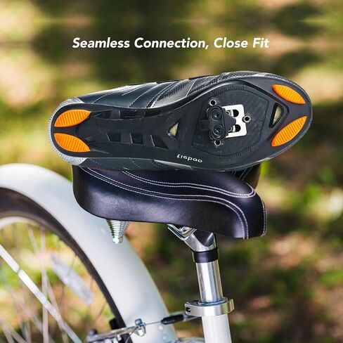 مرابط الدراجة SPD متوافقة مع مشابك دواسات Shimano SPD SH51 SH-56 سهلة الفك، تتضمن مفتاح ألين متين لـ MTB، أحذية ركوب الدراجات الداخلية (أسود) in Kuwait