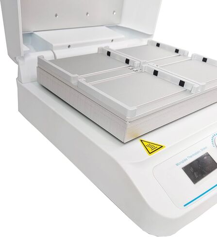 Thermo Shaker Incubator Microplate Thermoshaker with Multi-Protection Function Temperature Control Precision ±0.5°C Rotation Speed 100~1600rpm 4 Enzyme Plates or Deep Well Plates in Kuwait