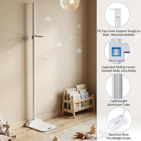 Height Measuring Rod freestanding Portable, Adjusting Height from 8-82 inch/20-210 cm, Medical Portable Stadiometer Height Rod, Unit with cm and inch, Height Measuring Device for Home, Gym, Office in Kuwait