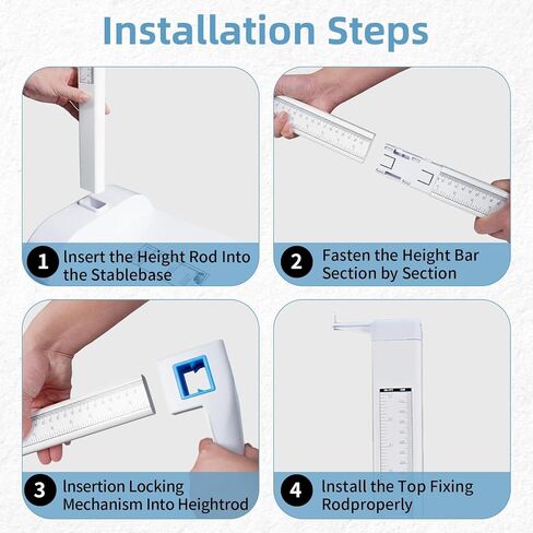 Height Measuring Rod freestanding Portable, Adjusting Height from 8-82 inch/20-210 cm, Medical Portable Stadiometer Height Rod, Unit with cm and inch, Height Measuring Device for Home, Gym, Office in Kuwait