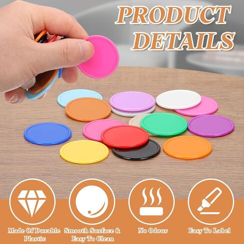 uxcell 100Pcs 0.8 Inch Plastic Poker Chips, Mini Bingo Chips Learning Counters Counting Counters Disks Markers Opaque Game Tokens for Game Play Math Counting, Pink in Kuwait