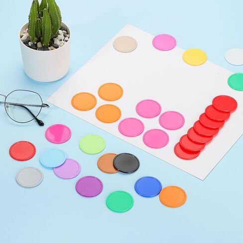 uxcell 100Pcs 0.8 Inch Plastic Poker Chips, Mini Bingo Chips Learning Counters Counting Counters Disks Markers Opaque Game Tokens for Game Play Math Counting, Pink in Kuwait