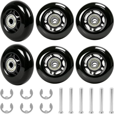 6 Sets Replacement Wheels Compatible with Pelican Storm iM2500 iM2620 iM2720 iM2950 iM2975 iM3410, Heavy Duty Durable Travel Case Wheels for Luggage & Equipment Cases, Easy Install in Kuwait