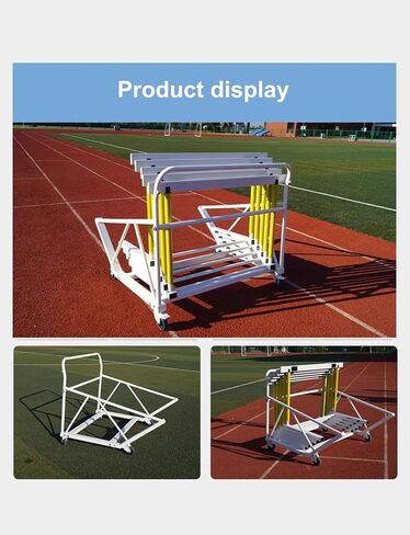 Portable Hurdle Rack Transportation Cart with 4 Wheels for Track and Field Equipment Transport in Kuwait