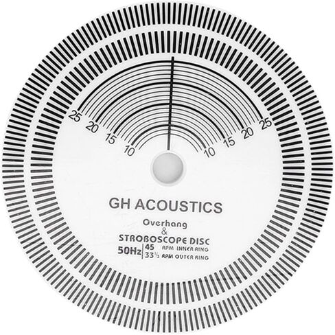 Diyeeni HiFi Turntable Strobe Disc Mat PVC, Stroboscope for Rotational Speed Detection, Record Player Calibration Tool with Alignment Guides for 33/45 RPM in Kuwait