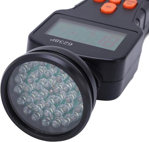 Digital Stroboscope Flash Tachometer, Digital Stroboscope Tachometer Portable Flash Meter, 60-40000 RPM Measuring Range & Accuracy 0.05％, for Rotating Equipment and Motors in Saudi Arabia