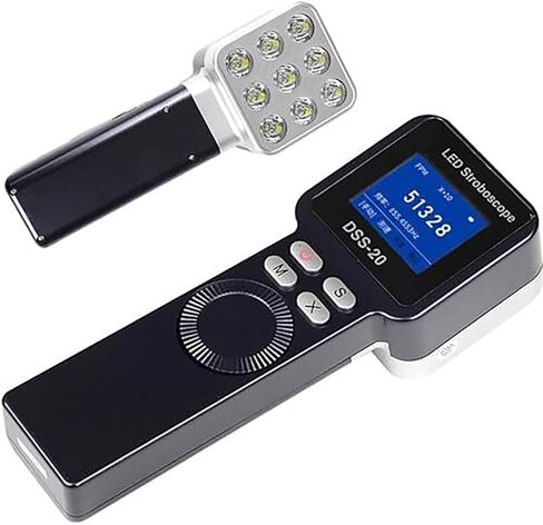 Handheld Stroboscope, Non Contact Motor Engine Speed Analyzer, Measurement Range 1-999999 RPM, 0.001% Measurement Accuracy & Illuminance 1500 Lux, for Gears, Tires to Measure in Saudi Arabia