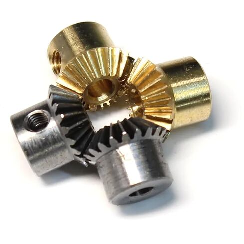 0.5 Module Bevel Gear 13/18/25 Teeth 3/4/5mm Bore 45 Degree Miniature Copper Or Steel Bevel Gearbox Precision Steering Gear (4pc 0.5M25T (Copper), 4mm) in Kuwait