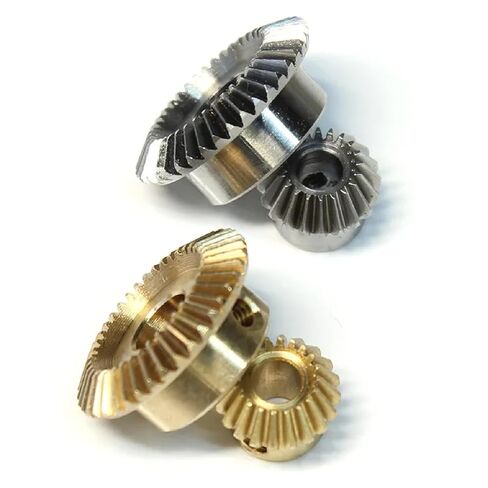 0.5 Module Bevel Gear 13/18/25 Teeth 3/4/5mm Bore 45 Degree Miniature Copper Or Steel Bevel Gearbox Precision Steering Gear (4pc 0.5M25T (Copper), 4mm) in Kuwait